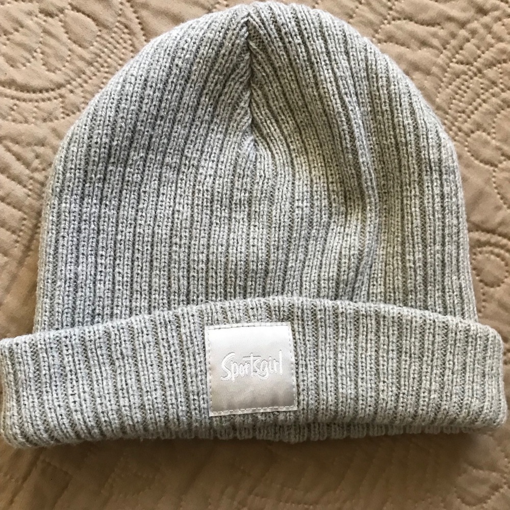 Gray Sports Girl Beanie
